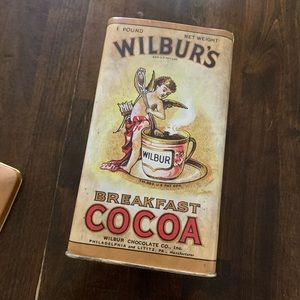 Vintage Cocoa Tin and Lid